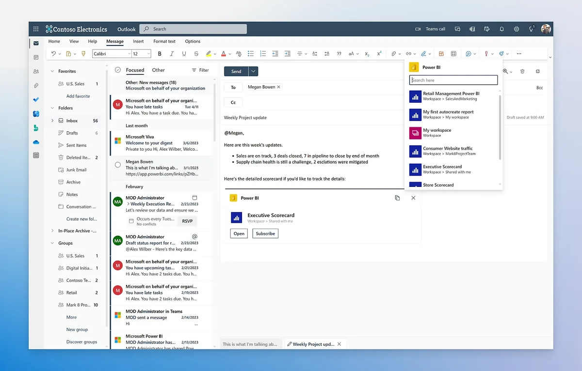 Power BI : partage et diffusion des rapports
